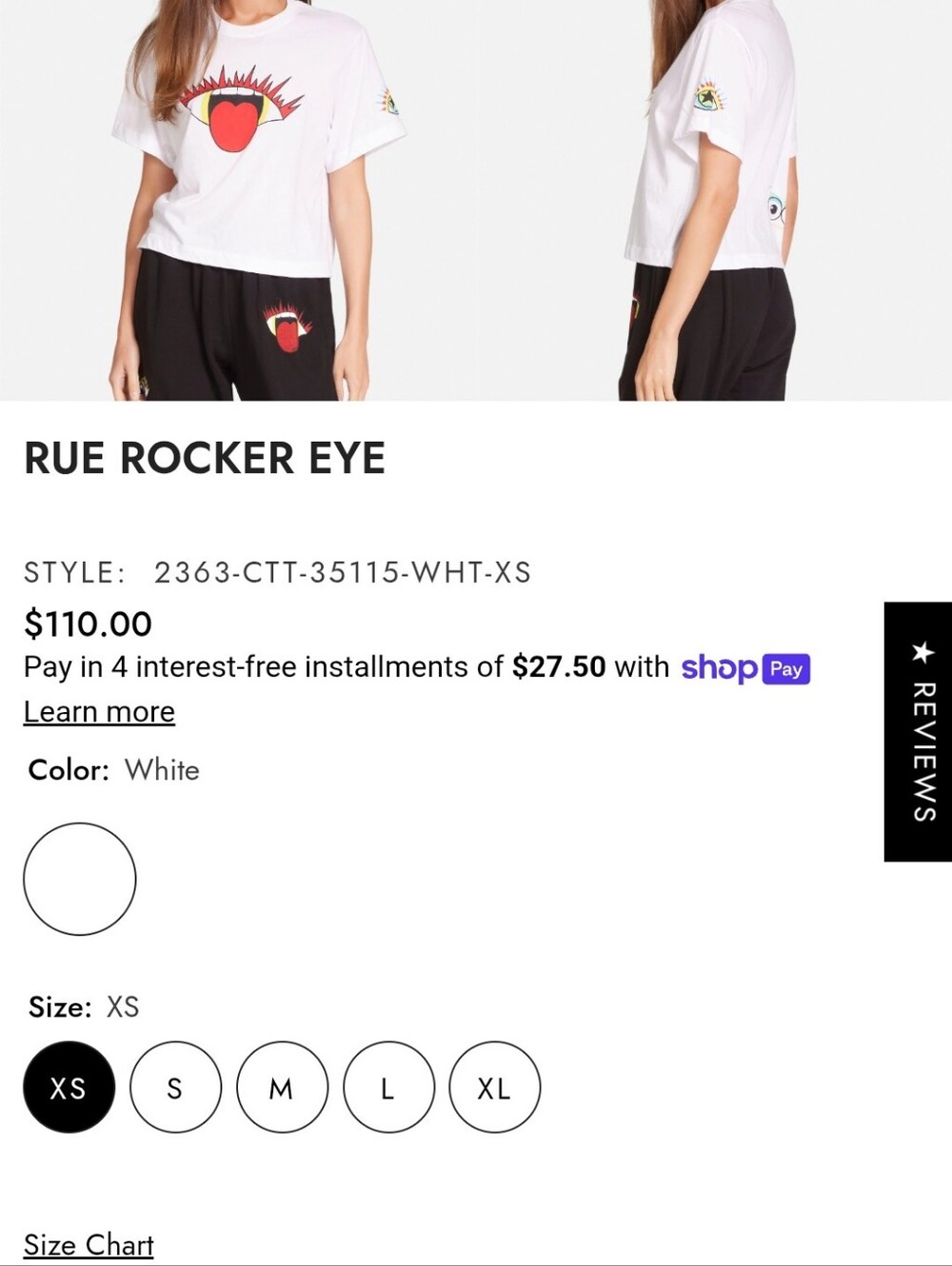 Lauren Moshi Rocker Eye Rue tee - Picture 6 of 14